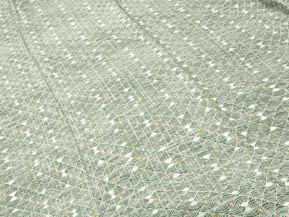 平和屋着物■上質な小紋　菱幾何学文　正絹　逸品　CABK3828ev