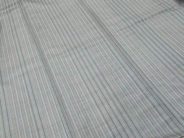 平和屋着物■上質な紬　縞　正絹　逸品　CABK3834ev