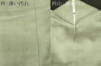 平和屋着物■訪問着　刺繍　絞り　鏡裏枝花文　正絹　逸品　CABK3836ev
