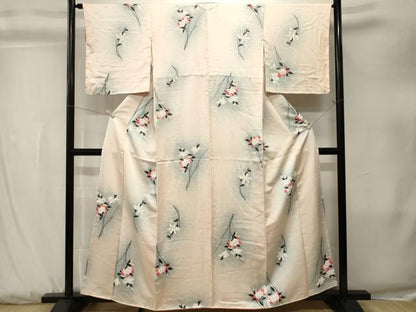 平和屋着物■訪問着　枝花文　暈し染め　正絹　逸品　CABK3837ev