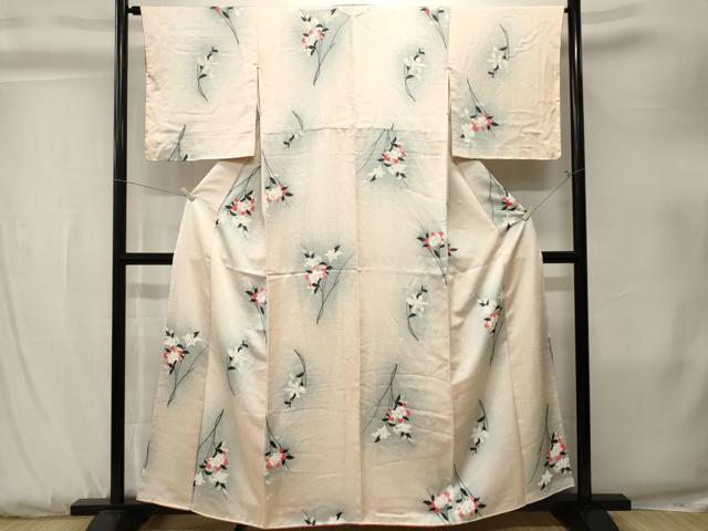 平和屋着物■訪問着　枝花文　暈し染め　正絹　逸品　CABK3837ev
