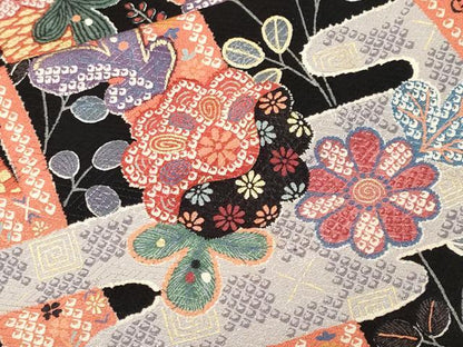 平和屋着物■訪問着　エ霞枝花文　暈し染め　金彩　三越扱い　正絹　逸品　CABK3839ev