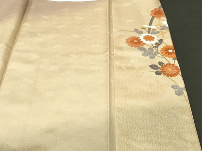 平和屋着物■豪華色留袖　飛鶴籬草花文　暈し染め　金彩　正絹　逸品　CABK3840ev