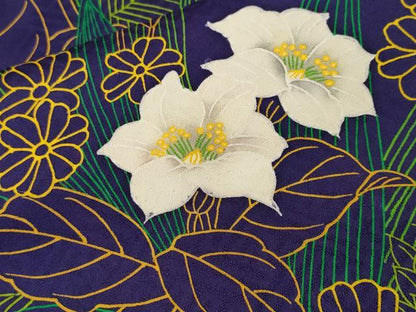 平和屋着物■訪問着　草花文　正絹　逸品　CABK3843ev