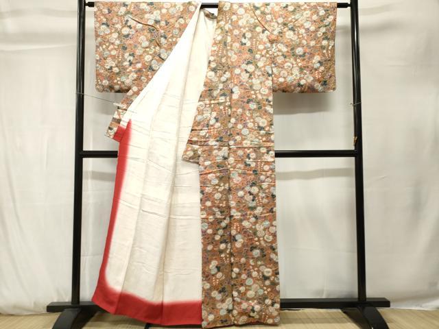 平和屋着物■上質な小紋　絞り　辻が花　金彩　正絹　逸品　CABK3847ev