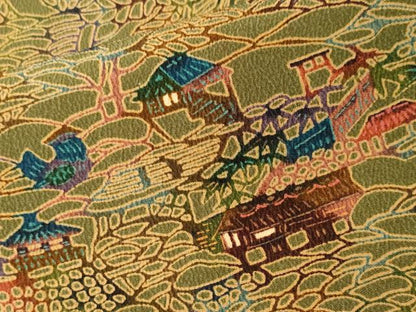 平和屋着物■上質な小紋　鴛鴦風景文　正絹　逸品　CABK3849ev