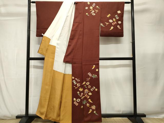 平和屋着物■訪問着　宝尽し文　金彩　正絹　逸品　CABK3850ev