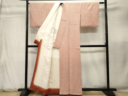 平和屋着物■大変加工の良い総絞り小紋　正絹　逸品　CABK3853ev