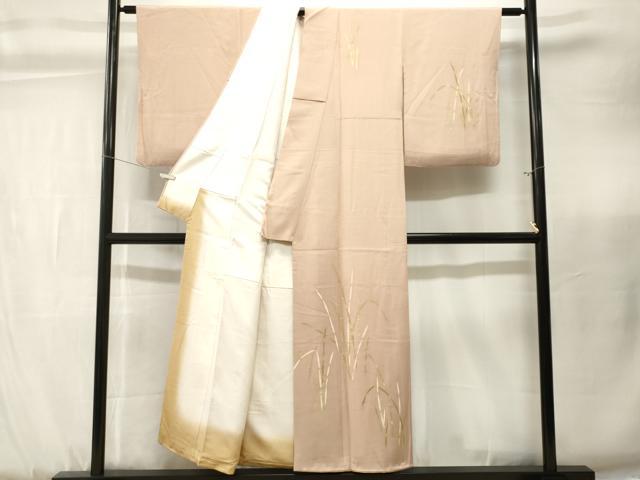 平和屋着物■訪問着　草木文　金彩　正絹　逸品　CABK3857ev