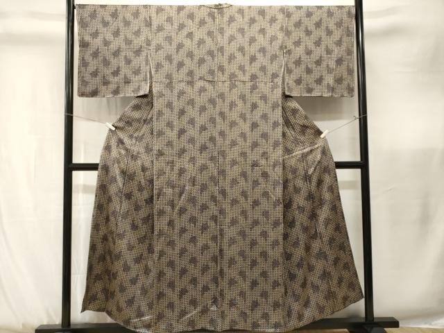 平和屋着物■上質な小紋　幾何学文　正絹　逸品　CABK3862ev