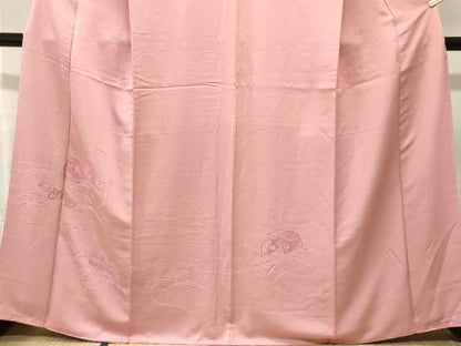 平和屋着物■訪問着　鼓　横笛雪芝文　正絹　逸品　CABK3863ev