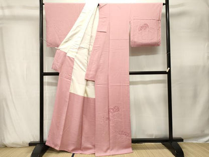 平和屋着物■訪問着　鼓　横笛雪芝文　正絹　逸品　CABK3863ev