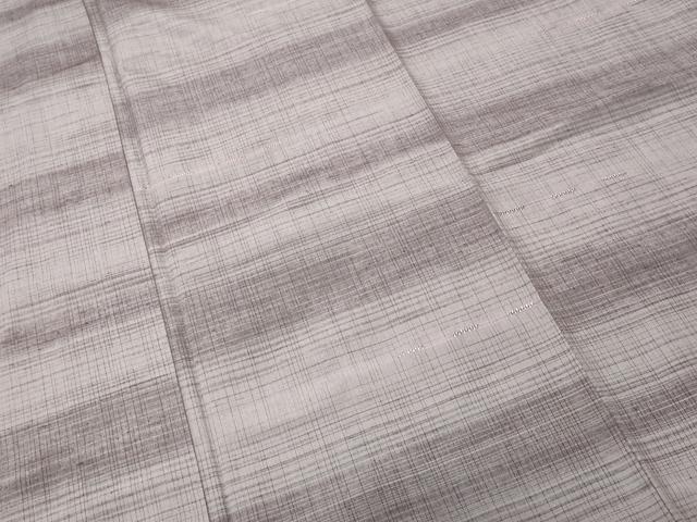 平和屋着物■上質な紬　横段文　正絹　逸品　CABK3865ev
