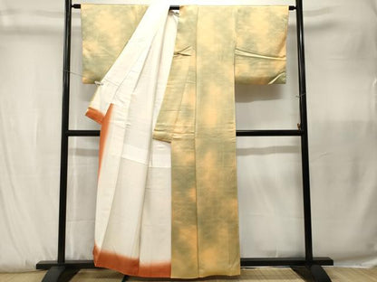 平和屋着物■上質な小紋　霞文　暈し染め　正絹　逸品　CABK3867ev