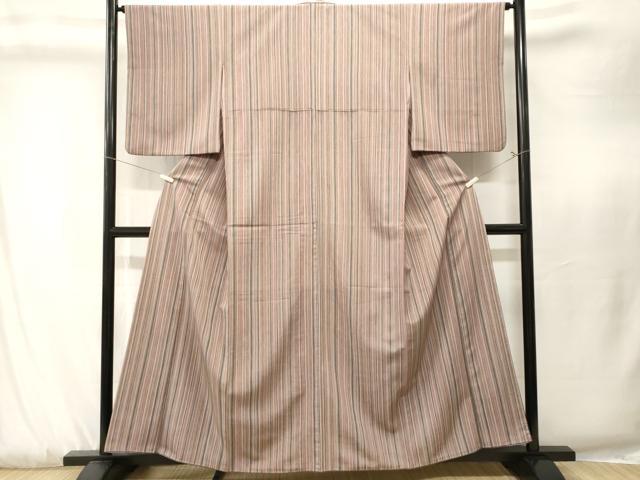 平和屋着物■上質な小紋　縞　正絹　逸品　CABK3873ev