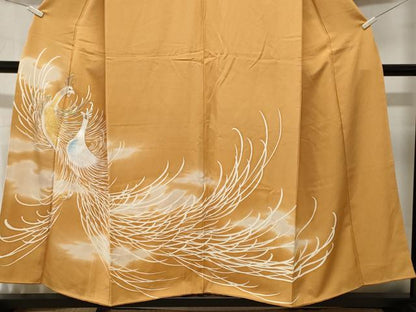 平和屋着物■豪華色留袖　刺繍　鳳凰　正絹　逸品　CABK3874ev