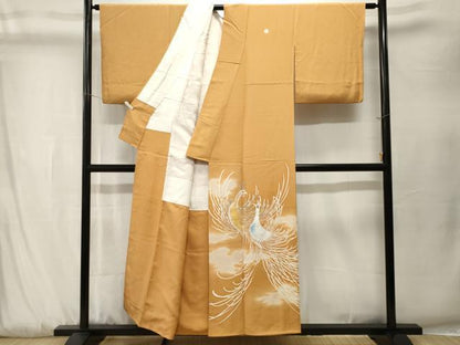 平和屋着物■豪華色留袖　刺繍　鳳凰　正絹　逸品　CABK3874ev