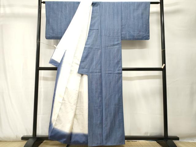 平和屋着物■上質な紬　縞　正絹　逸品　CABK3883ev