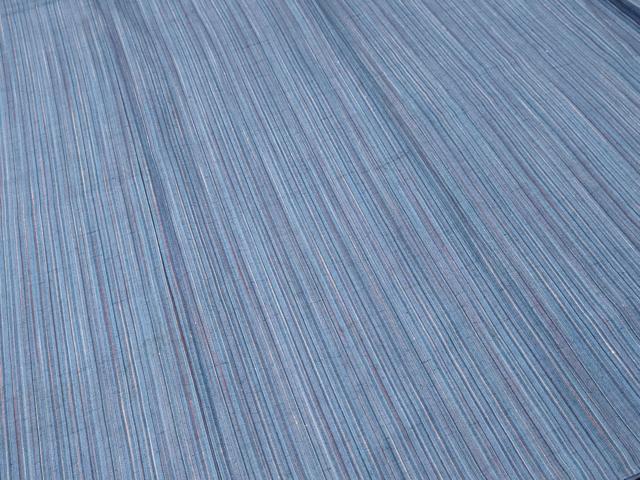 平和屋着物■上質な紬　縞　正絹　逸品　CABK3883ev