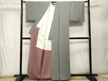 平和屋着物■上質な小紋　青海波文　正絹　逸品　CABK3885ev