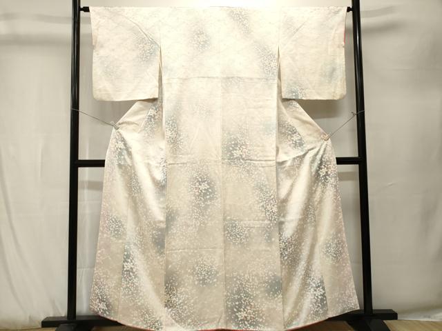 平和屋着物■上質な小紋　舞花文　暈し染め　正絹　逸品　CABK3886ev