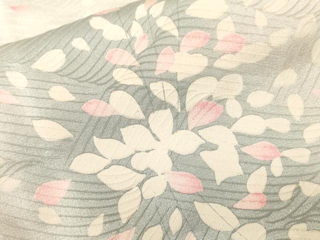 平和屋着物■上質な小紋　舞花文　暈し染め　正絹　逸品　CABK3886ev