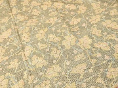 平和屋着物■上質な紬　枝花文　正絹　逸品　CABK3889ev