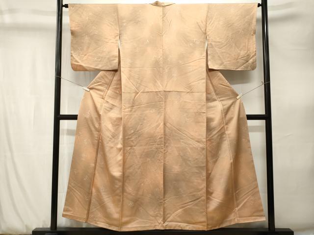 平和屋着物■上質な小紋　草花霞文　暈し染め　正絹　逸品　CABK3894ev