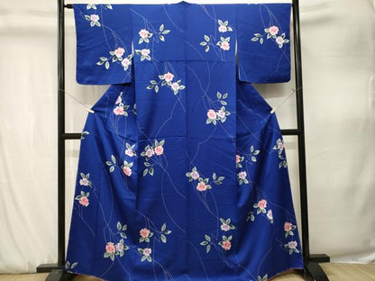 平和屋着物■上質な小紋　草花文　正絹　逸品　CABK3895ev