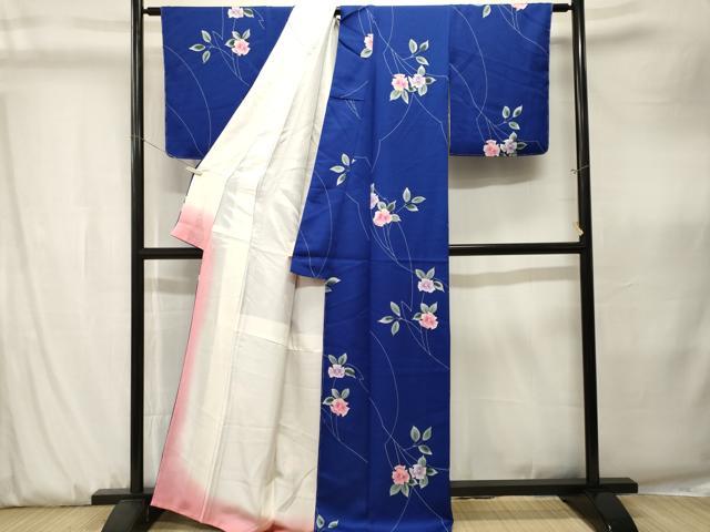 平和屋着物■上質な小紋　草花文　正絹　逸品　CABK3895ev