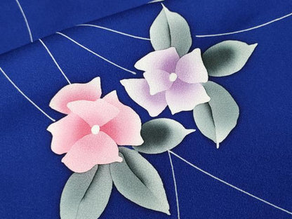 平和屋着物■上質な小紋　草花文　正絹　逸品　CABK3895ev