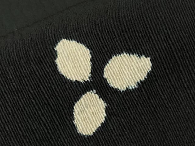 平和屋着物■上質な小紋　鹿の子舞花文　黒地　正絹　逸品　CABK3896ev