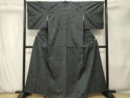平和屋着物■本場大島紬　7マルキ　籠目文　正絹　逸品　CABK3904ev