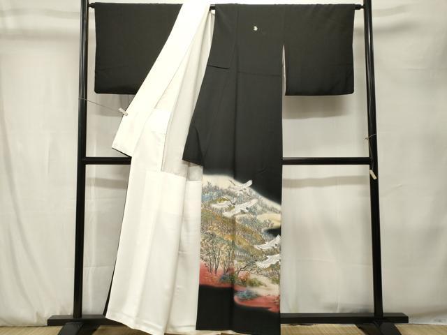 平和屋着物■豪華黒留袖　作家物　阿寒湖　暈し染め　金彩　正絹　逸品　CABK3906ev