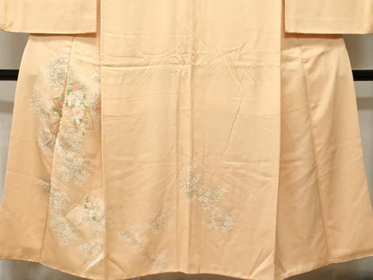 平和屋着物■訪問着　駒刺繍　扇面地紙草花文　暈し染め　正絹　逸品　CABK3909ev