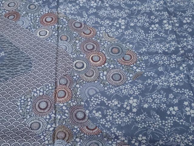 平和屋着物■訪問着　刺繍　吉祥草花文　正絹　逸品　CABK3922ev