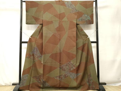 平和屋着物■訪問着　切嵌更紗花文　正絹　逸品　CABK3927ev