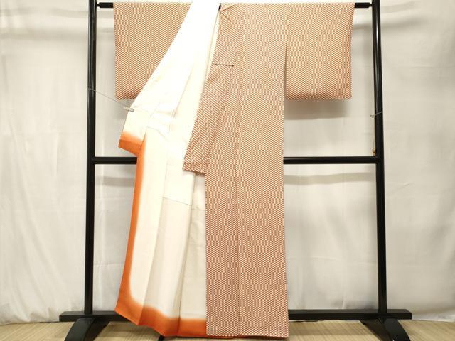 平和屋着物■上質な小紋　七宝文　正絹　逸品　CABK3928ev