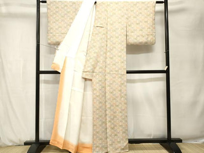 平和屋着物■上質な小紋　扇面尽くし　正絹　逸品　CABK3932ev