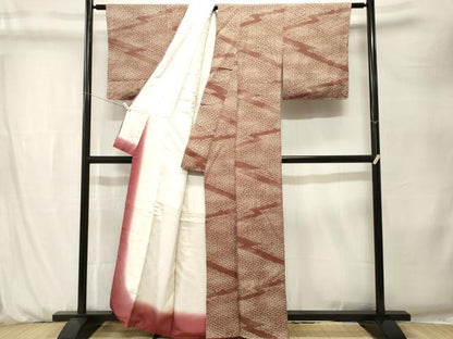 平和屋着物■上質な小紋　雪輪幾何学文　正絹　逸品　CABK3933ev