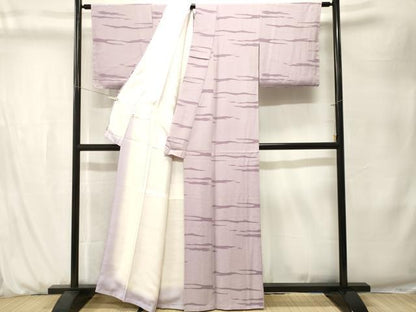 平和屋着物■上質な小紋　青海波　横段文　正絹　逸品　CABK3934ev