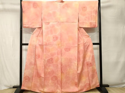 平和屋着物■上質な小紋　草花文　暈し染め　正絹　逸品　CABK3945ev