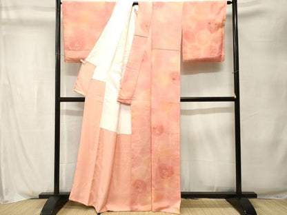 平和屋着物■上質な小紋　草花文　暈し染め　正絹　逸品　CABK3945ev