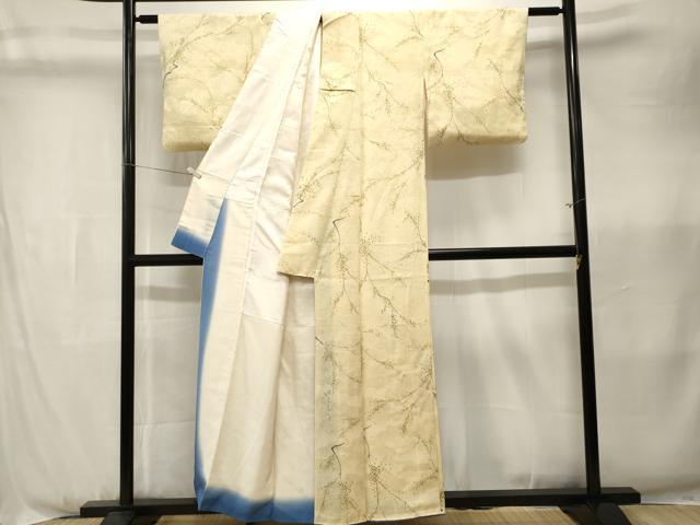 平和屋着物■上質な小紋　樹林文　正絹　逸品　CABK3963ev