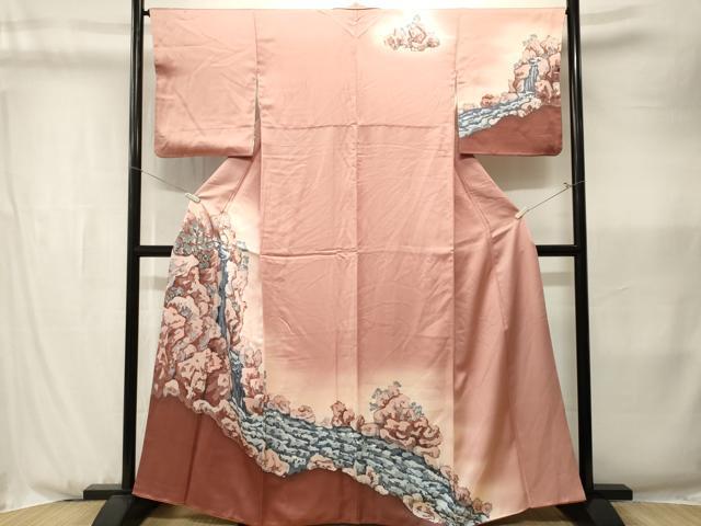 平和屋着物■訪問着　風景文　暈し染め　正絹　逸品　CABK3967ev