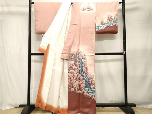 平和屋着物■訪問着　風景文　暈し染め　正絹　逸品　CABK3967ev