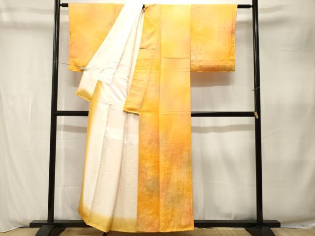 平和屋着物■上質な小紋　霞文　暈し染め　正絹　逸品　CABK3975ev