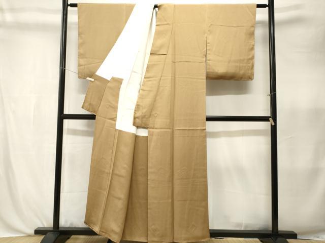 平和屋着物■上質な色無地　作家物　黄橡色　正絹　逸品　CABK3986ev