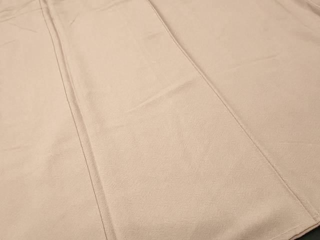 平和屋着物■上質な色無地　亜麻色　正絹　逸品　CABK3988ev