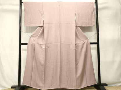 平和屋着物■本草木染作家　瑞寶　色無地　霞地紋　枯野色　正絹　逸品　CABK3990ev